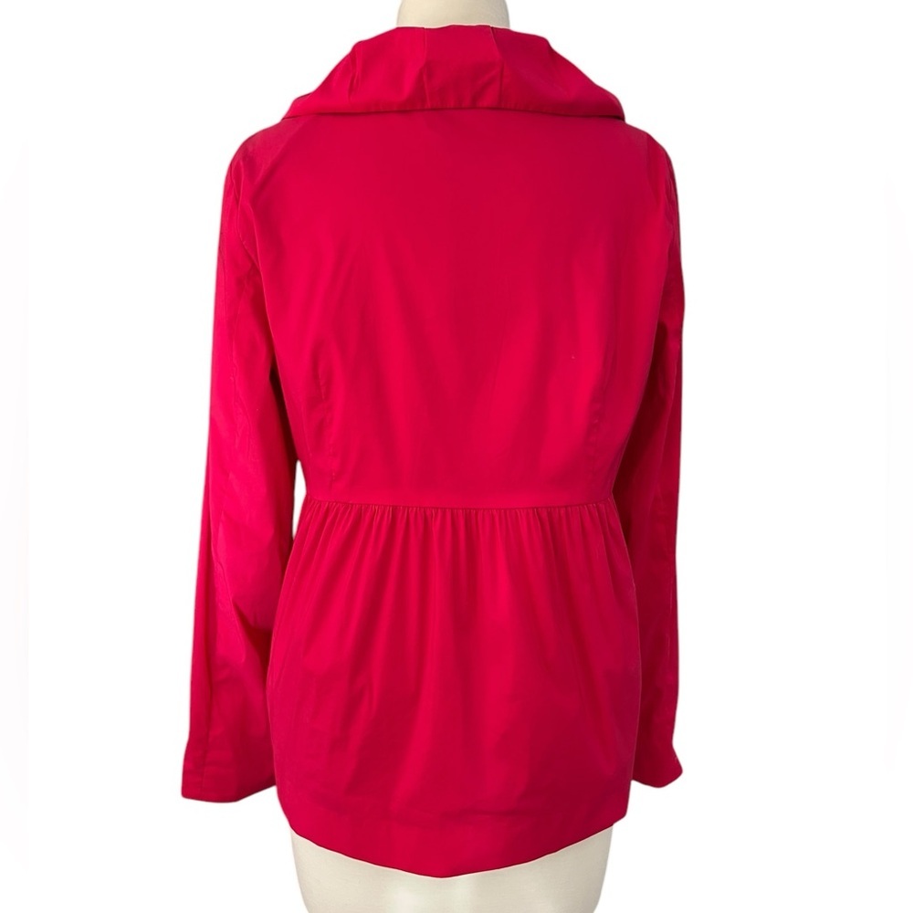 AGB Pink Babydoll Button Up Lightweight Coat Jacket Peter Pan Collar Size 12 - Picture 4 of 8